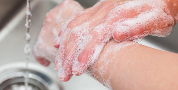 washing hands