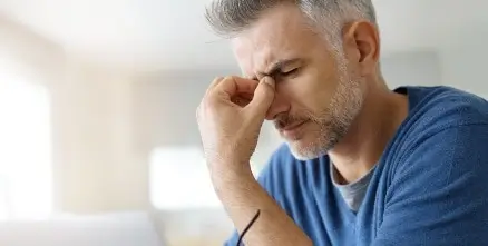 A man with a headache in Houston, TX